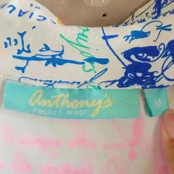 Stunning! Anthony's Resort Wear M Paris Print Vibrant Colors Jacket Long Sleeve - Picture 4 of 13
